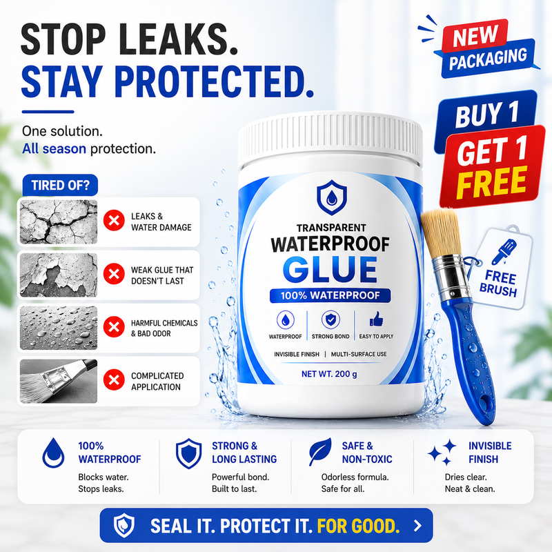 Umiora AquaShield™ Transparent Waterproof Glue (200g) + FREE Brush | Buy 1 Get 1 FREE
