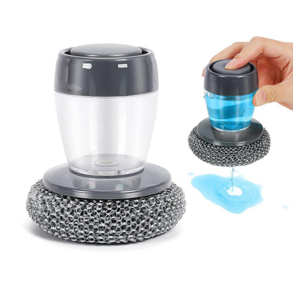 🧽 2-in-1 Liquid Soap Dispensing Palm Brush