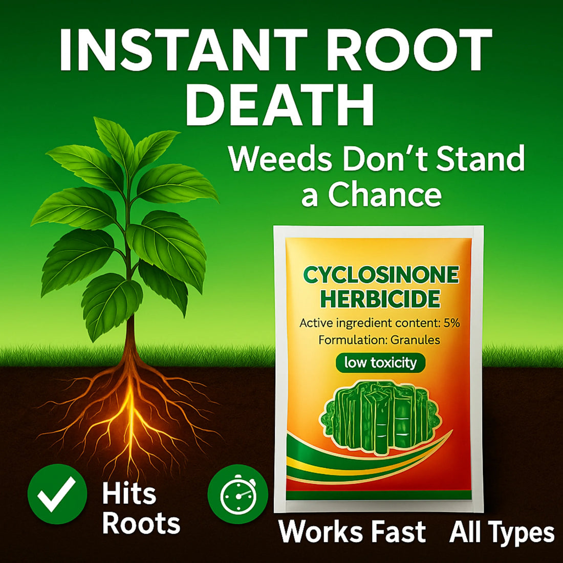 🌱 Cyclosinone Herbicide Granules (100 GM + 100 GM)