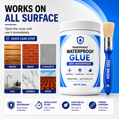 Umiora AquaShield™ Transparent Waterproof Glue (200g) + FREE Brush | Buy 1 Get 1 FREE
