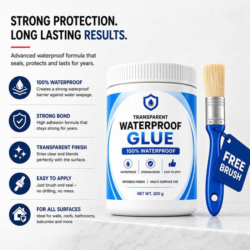 Umiora AquaShield™ Transparent Waterproof Glue (200g) + FREE Brush | Buy 1 Get 1 FREE